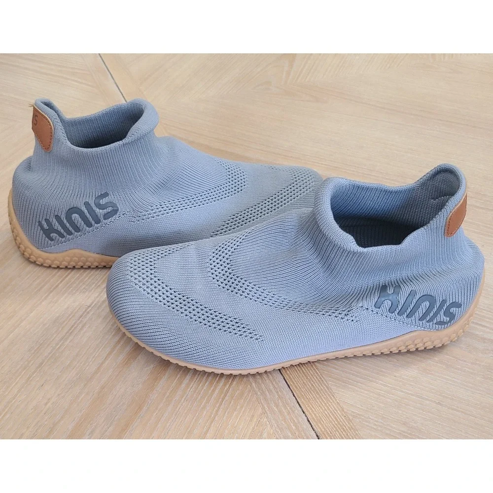 Kinis Nomad Barefoot Training Shoes Women Size S Grey Good Minimalist Knit Gum